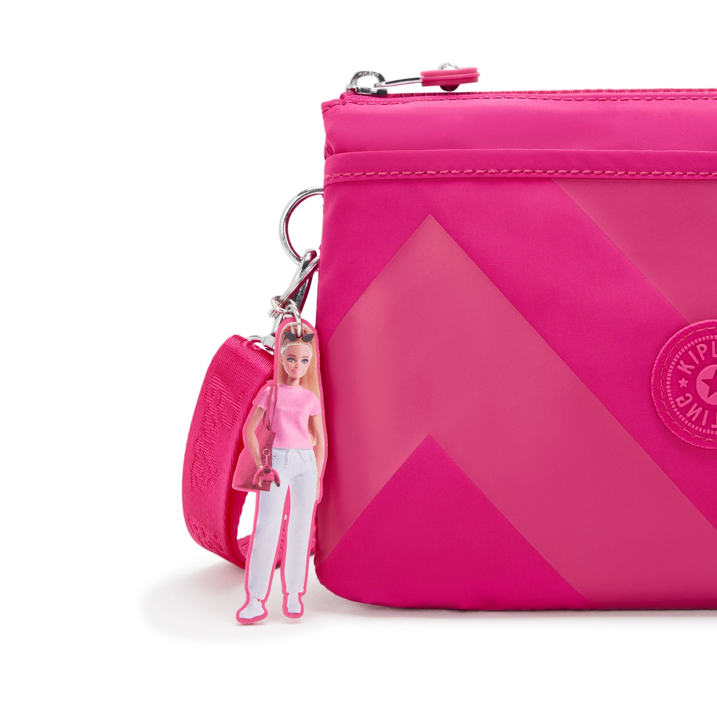 حقيبة كروس بودي KIPLING-Riri-Barbie™ Riri مع أحزمة كتف قابلة للفصل والتعديل - وردي قوي - I7476-BA2