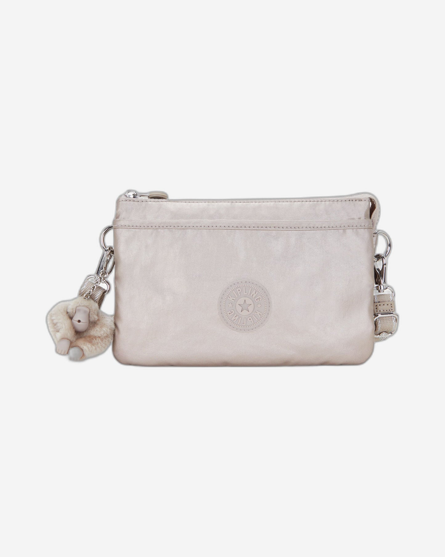 Kipling Riri حقيبة كروسبودي صغيرة لامعة ميتاليك (مع حزام كتف قابل للإزالة) I7502-48I