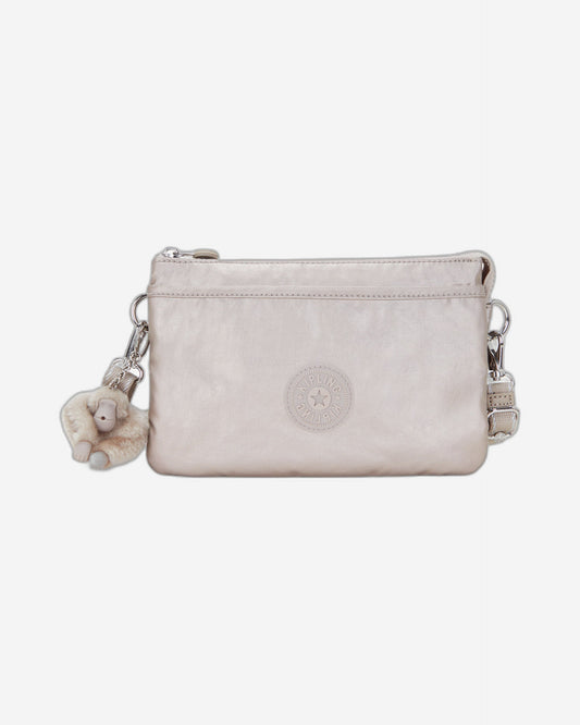 Kipling Riri حقيبة كروسبودي صغيرة لامعة ميتاليك (مع حزام كتف قابل للإزالة) I7502-48I