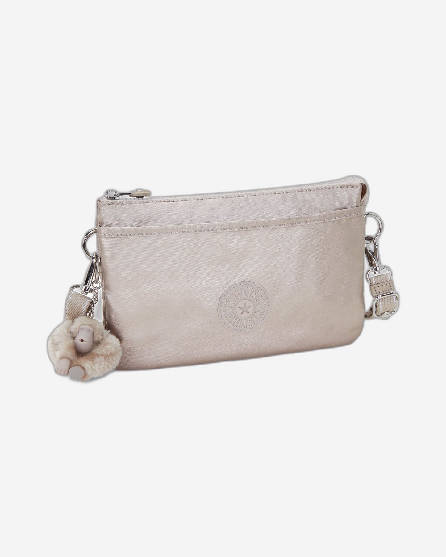 Kipling Riri حقيبة كروسبودي صغيرة لامعة ميتاليك (مع حزام كتف قابل للإزالة) I7502-48I