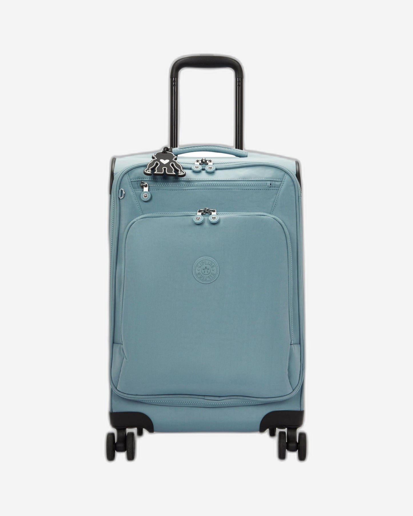 حقيبة سفر Kipling New Youri Spin S رمادية مريحة صغيرة بعجلات I7504-3NL