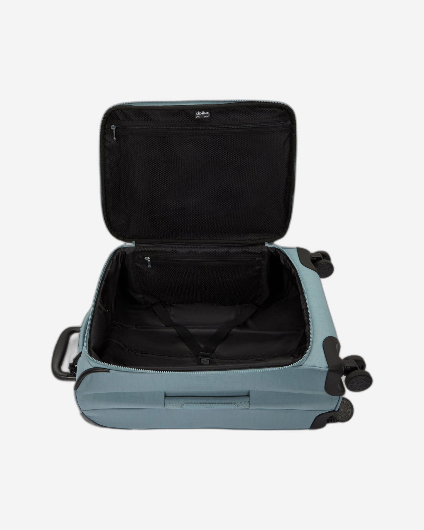 حقيبة سفر Kipling New Youri Spin S رمادية مريحة صغيرة بعجلات I7504-3NL