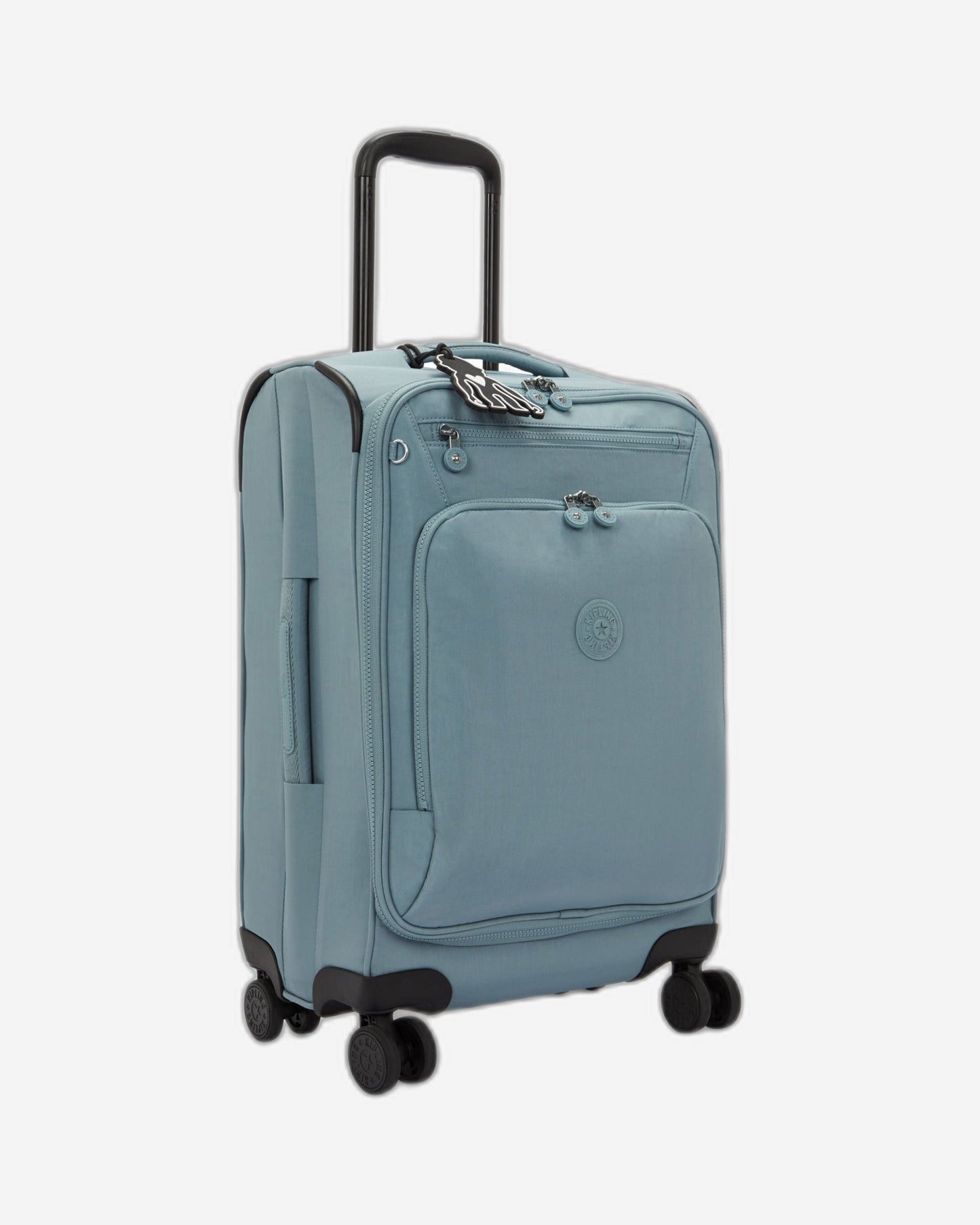 حقيبة سفر Kipling New Youri Spin S رمادية مريحة صغيرة بعجلات I7504-3NL
