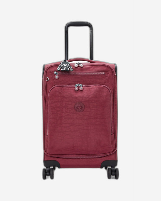Kipling New Youri Spin S Lounge Wine حقيبة سفر صغيرة بعجلات I7504-5Fw