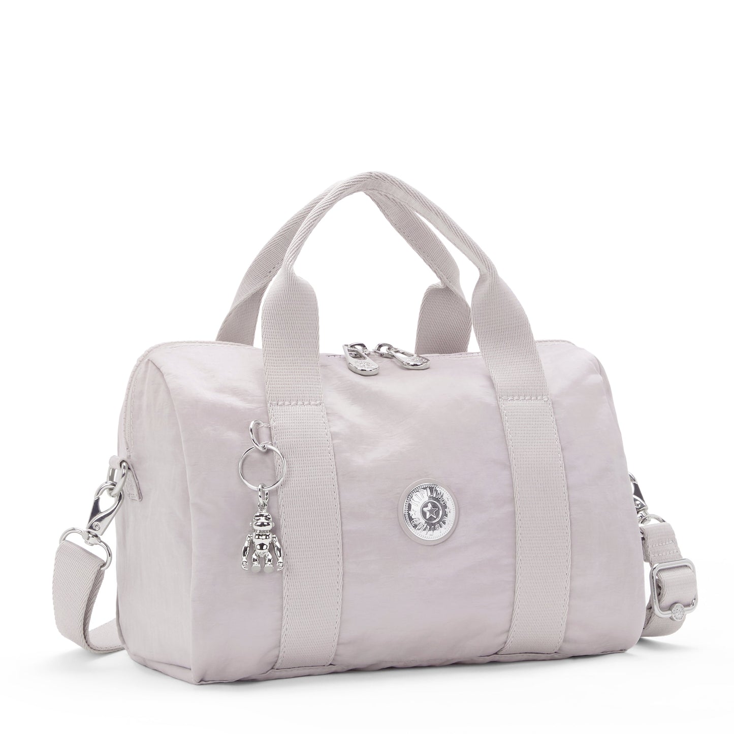 حقيبة يد KIPLING-Bina M-Medium (بحزام كتف قابل للفصل)-Gleam Silver-I7571-K6G