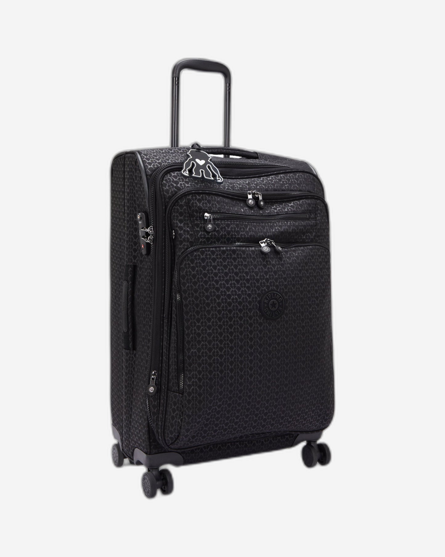 حقيبة سفر بعجلات متوسطة قابلة للتوسيع من Kipling New Youri Spin M Signature Emb I7575-K59