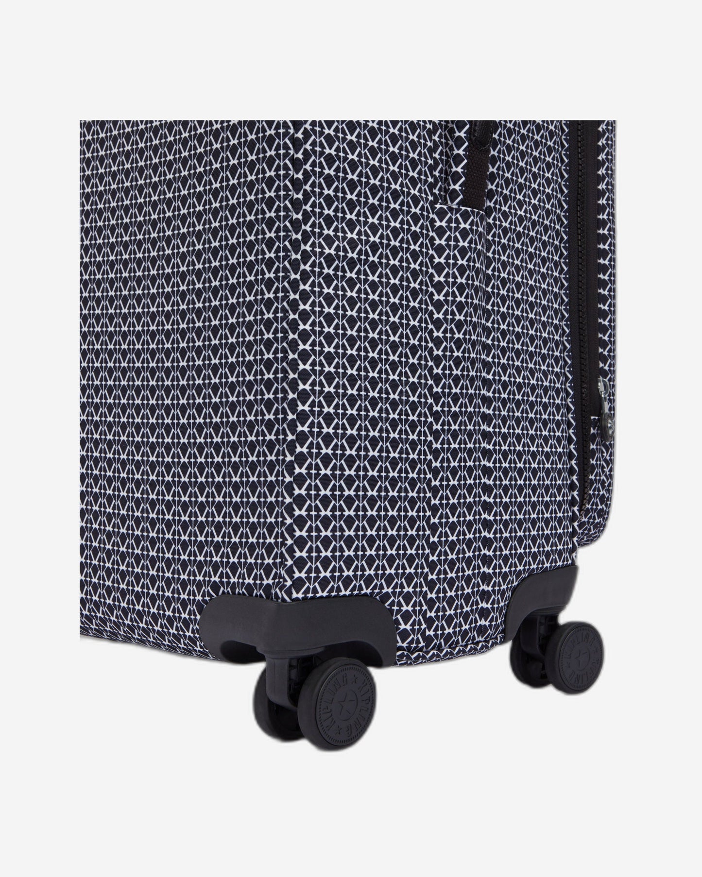 Kipling New Youri Spin حقيبة سفر بعجلات كبيرة قابلة للتوسيع بنقشة Signature C2I7640-DD2