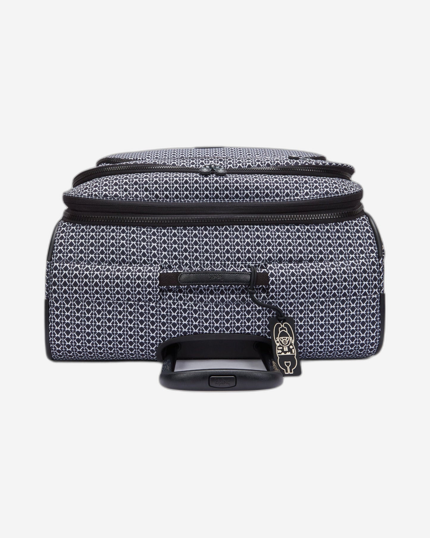 Kipling New Youri Spin حقيبة سفر بعجلات كبيرة قابلة للتوسيع بنقشة Signature C2I7640-DD2