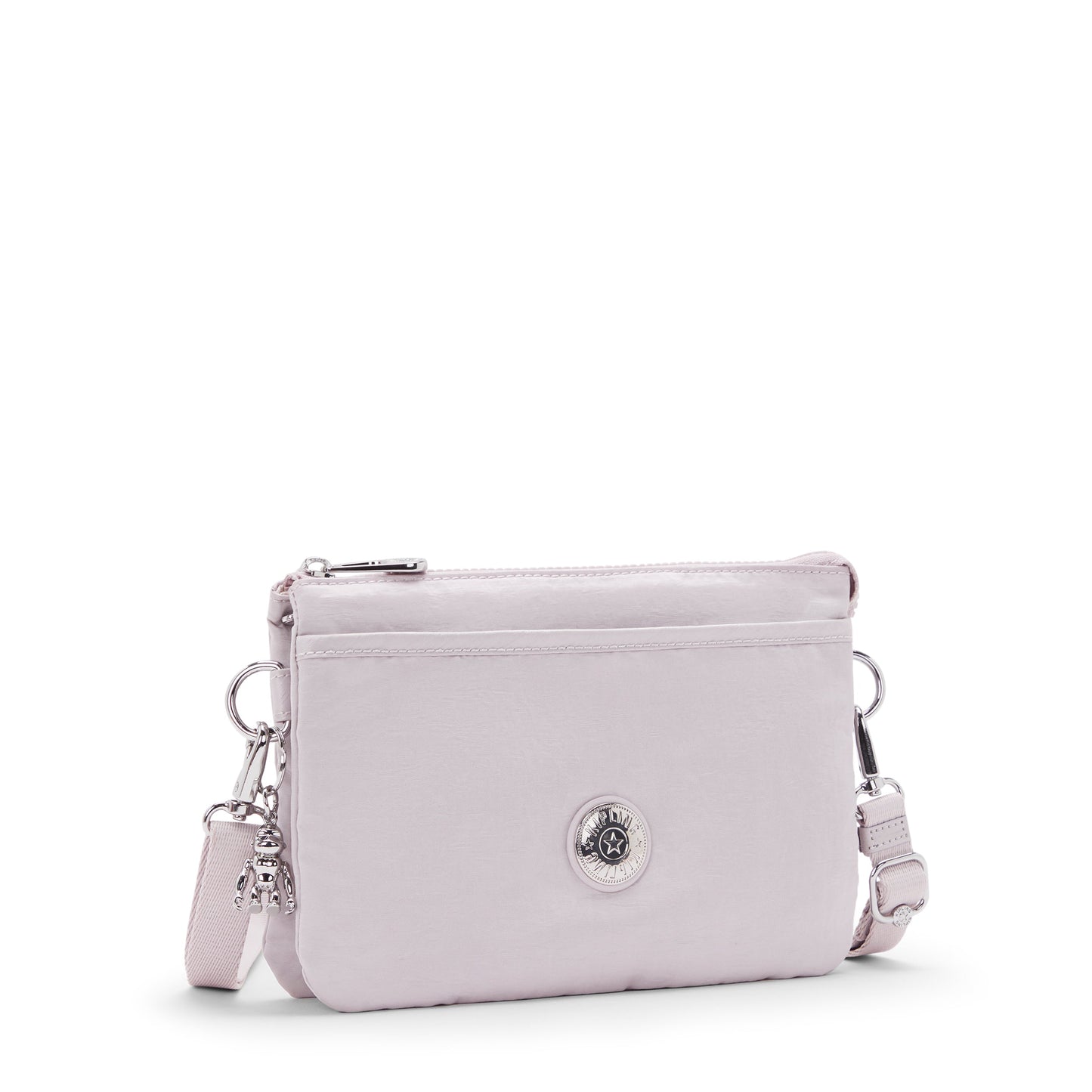 KIPLING-Riri-حقيبة كروس صغيرة (بحزام قابل للإزالة)-فضي لامع-I7679-K6G