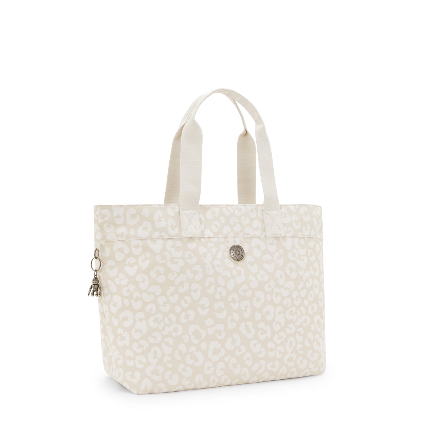 حقيبة KIPLING-Colissa-كبيرة مع حجرة للكمبيوتر المحمول-White Cheetah J-I7688-T8J