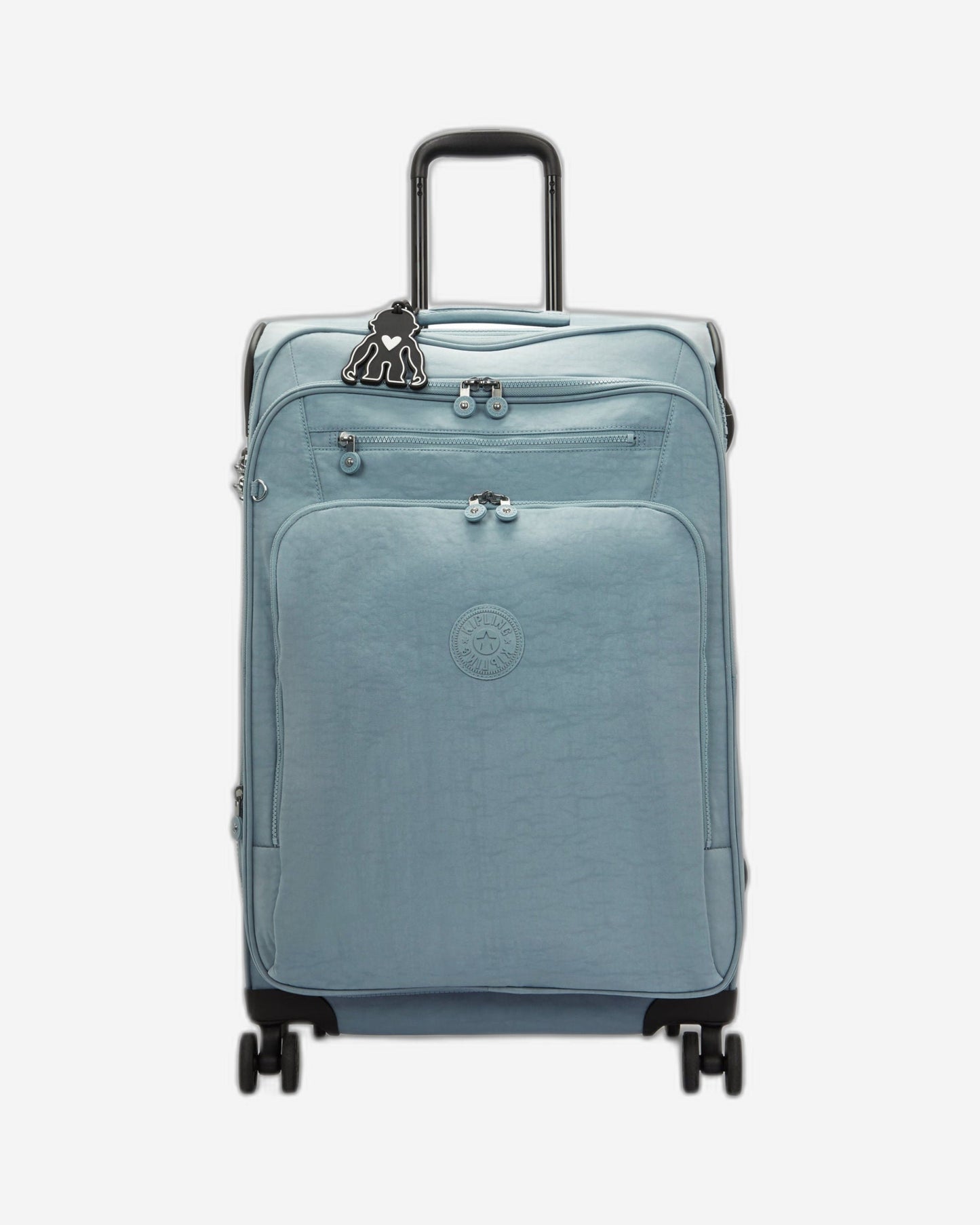 حقيبة سفر Kipling New Youri Spin M مريحة باللون الرمادي متوسطة الحجم قابلة للتمدد بعجلات I7706-3NL