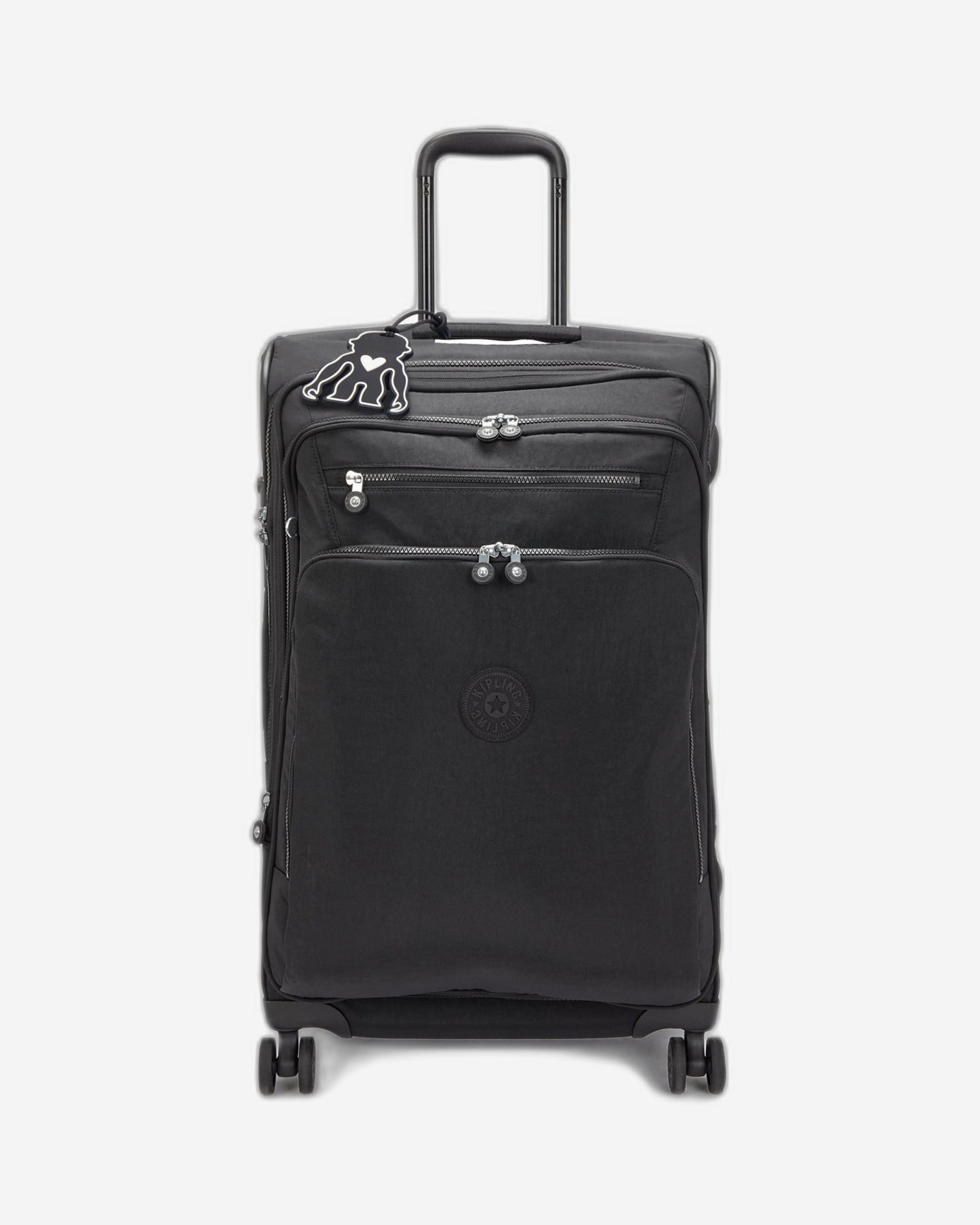 Kipling New Youri Spin M Black Noir حقيبة سفر بعجلات متوسطة قابلة للتوسيع I7706-P39