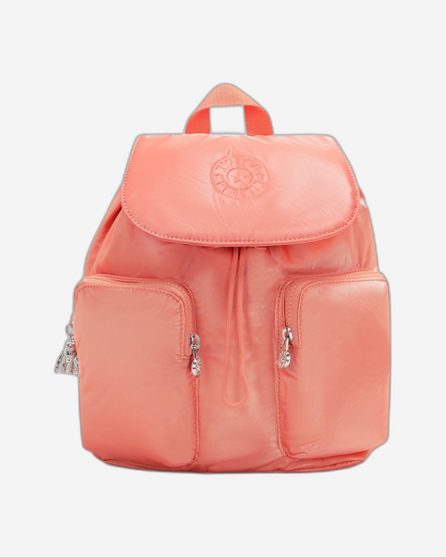 حقيبة ظهر صغيرة برباط إغلاق طراز Kipling Anto S Peach Glam C2I7751-S7W