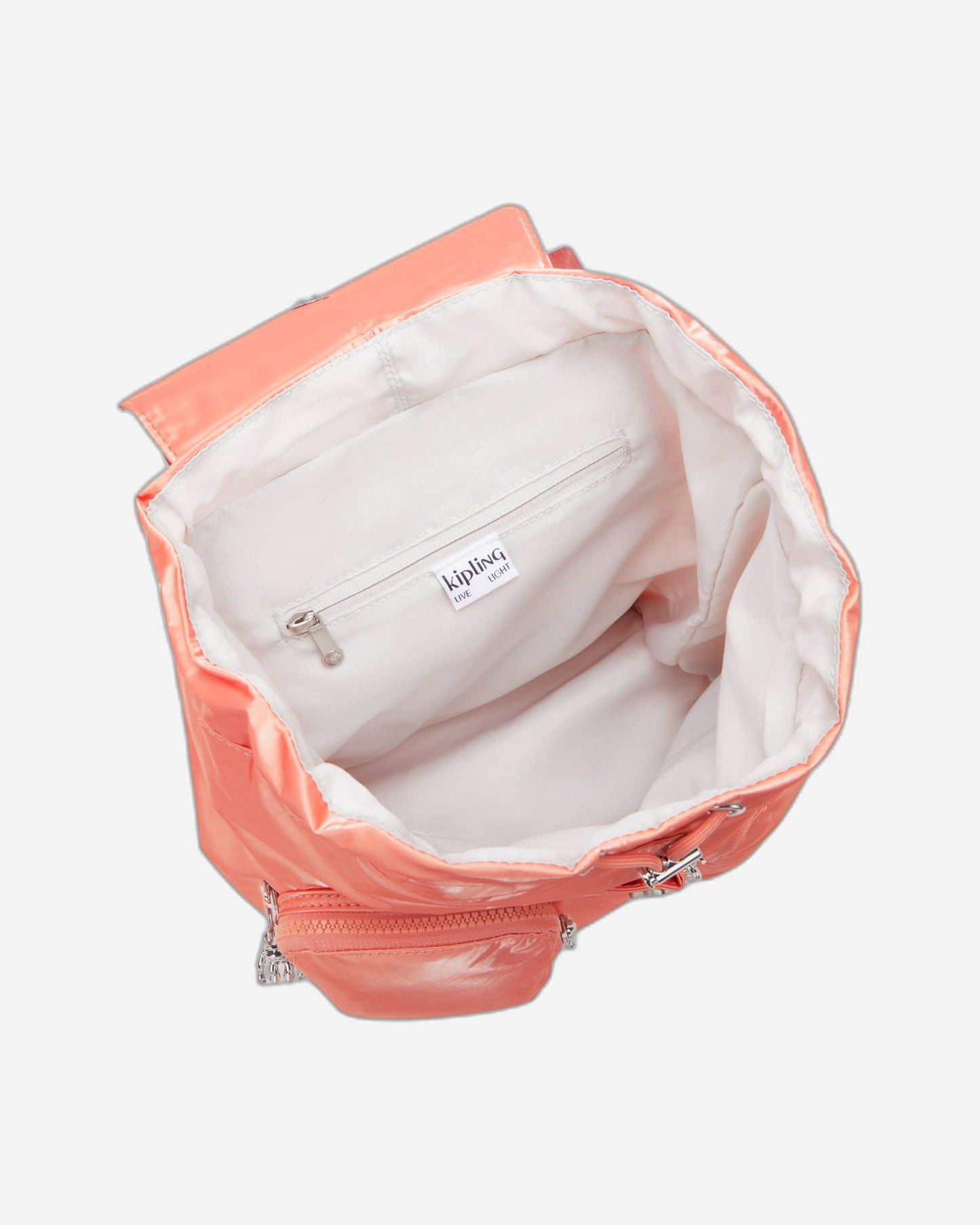 حقيبة ظهر صغيرة برباط إغلاق طراز Kipling Anto S Peach Glam C2I7751-S7W