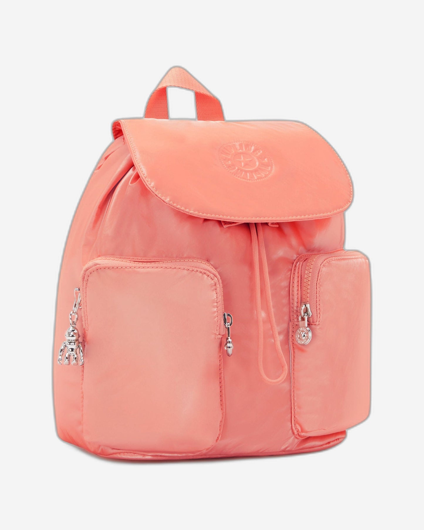 حقيبة ظهر صغيرة برباط إغلاق طراز Kipling Anto S Peach Glam C2I7751-S7W
