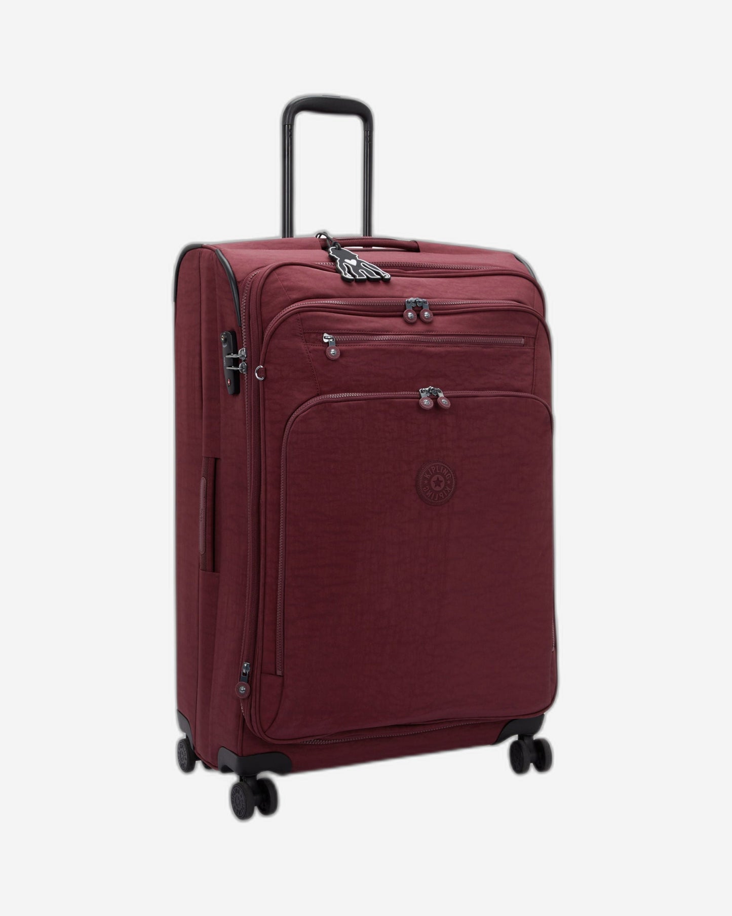 حقيبة سفر Kipling New Youri Spin L Lounge Wine كبيرة قابلة للتوسيع بعجلات I7930-5FW
