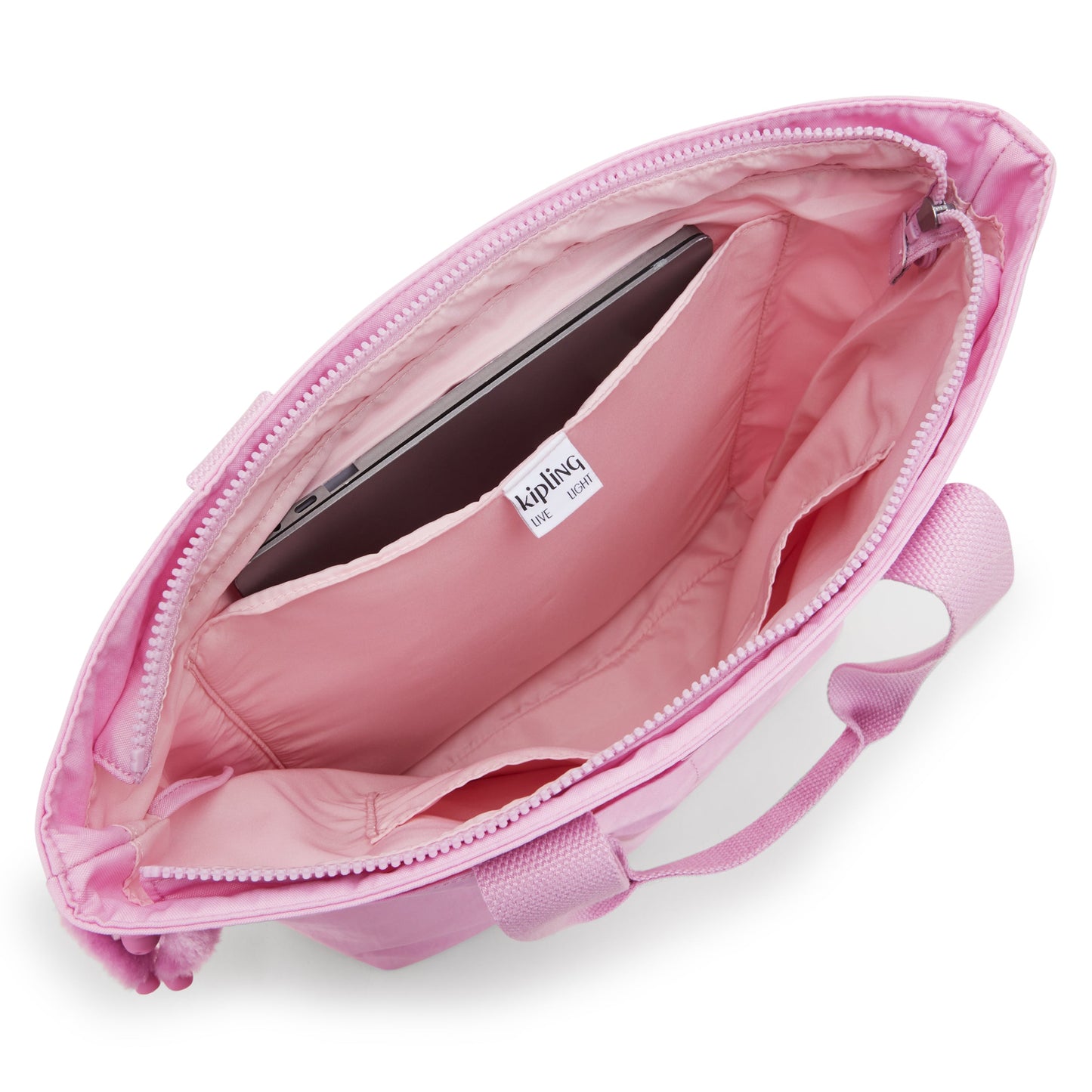 KIPLING-Hanifa-حقيبة كبيرة مع حجرة للكمبيوتر المحمول-زهري مزهر-I7937-R2C
