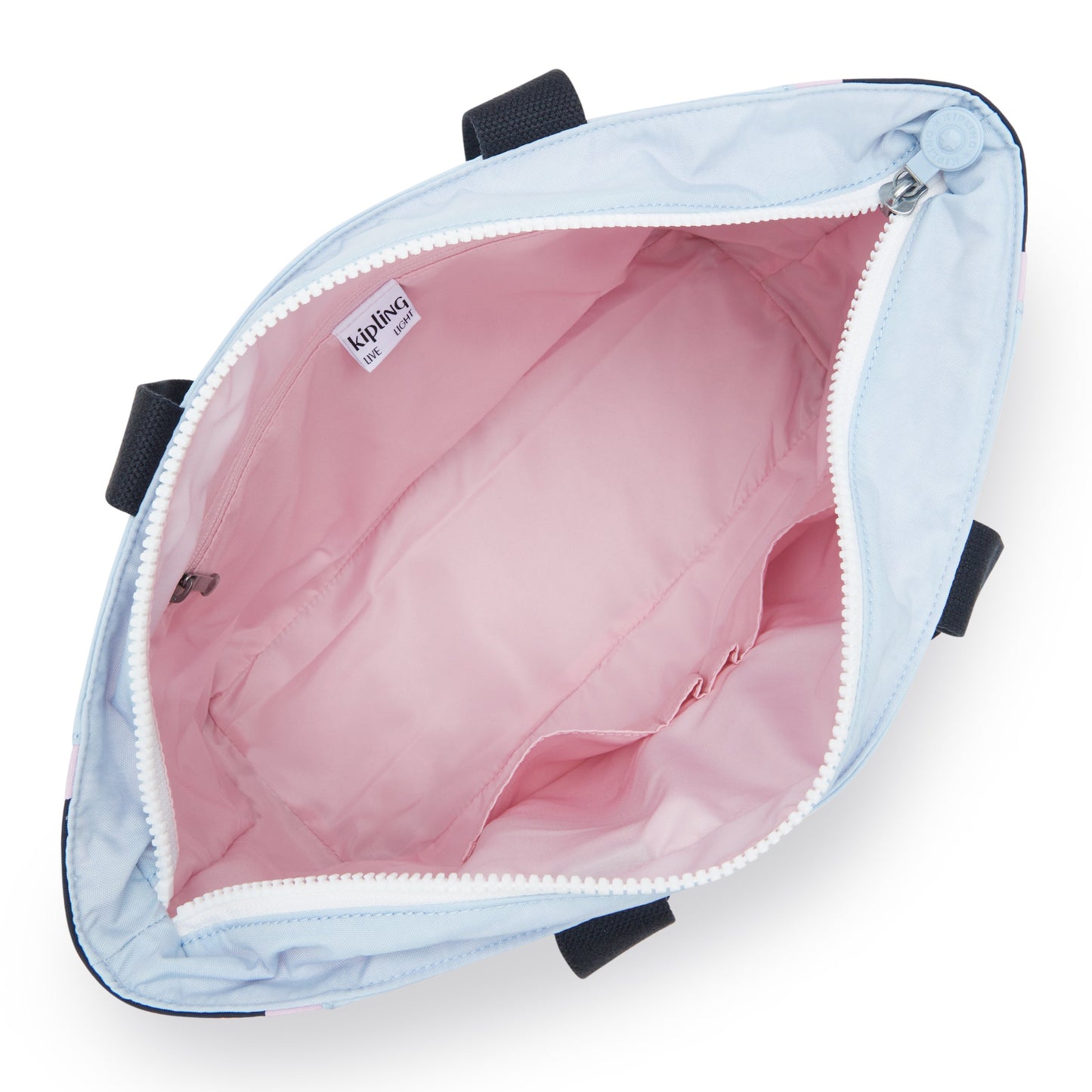 KIPLING-Nalo-حقيبة كبيرة بجيب رئيسي بسحاب - وردي أزرق Bl-I7988-9KR