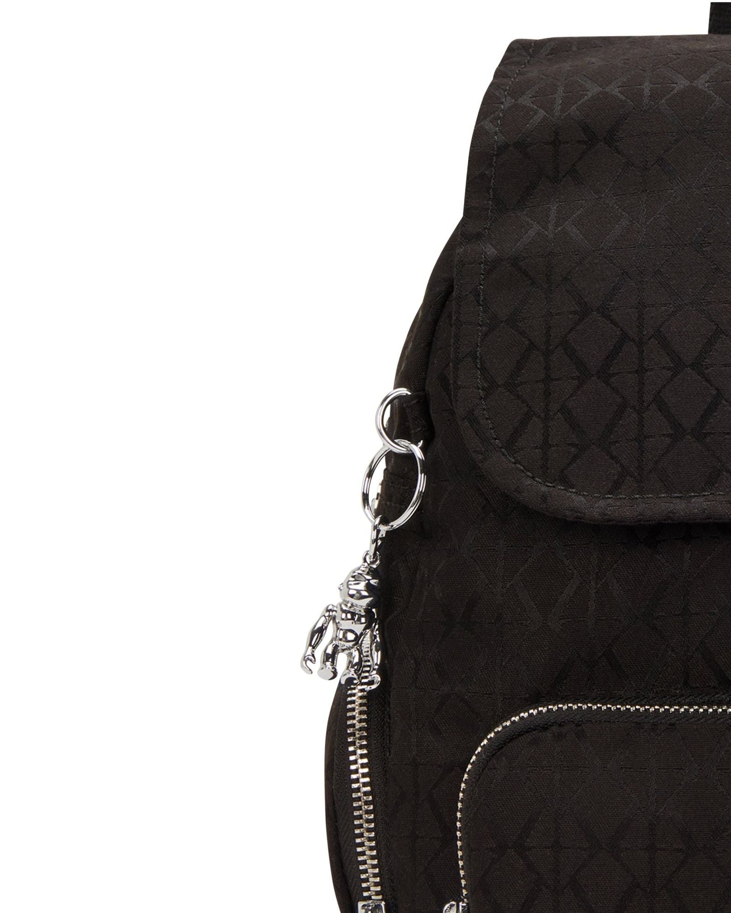 حقيبة الظهر الصغيرة Kipling City Zip S Noir Sign Jq I8029-4NW