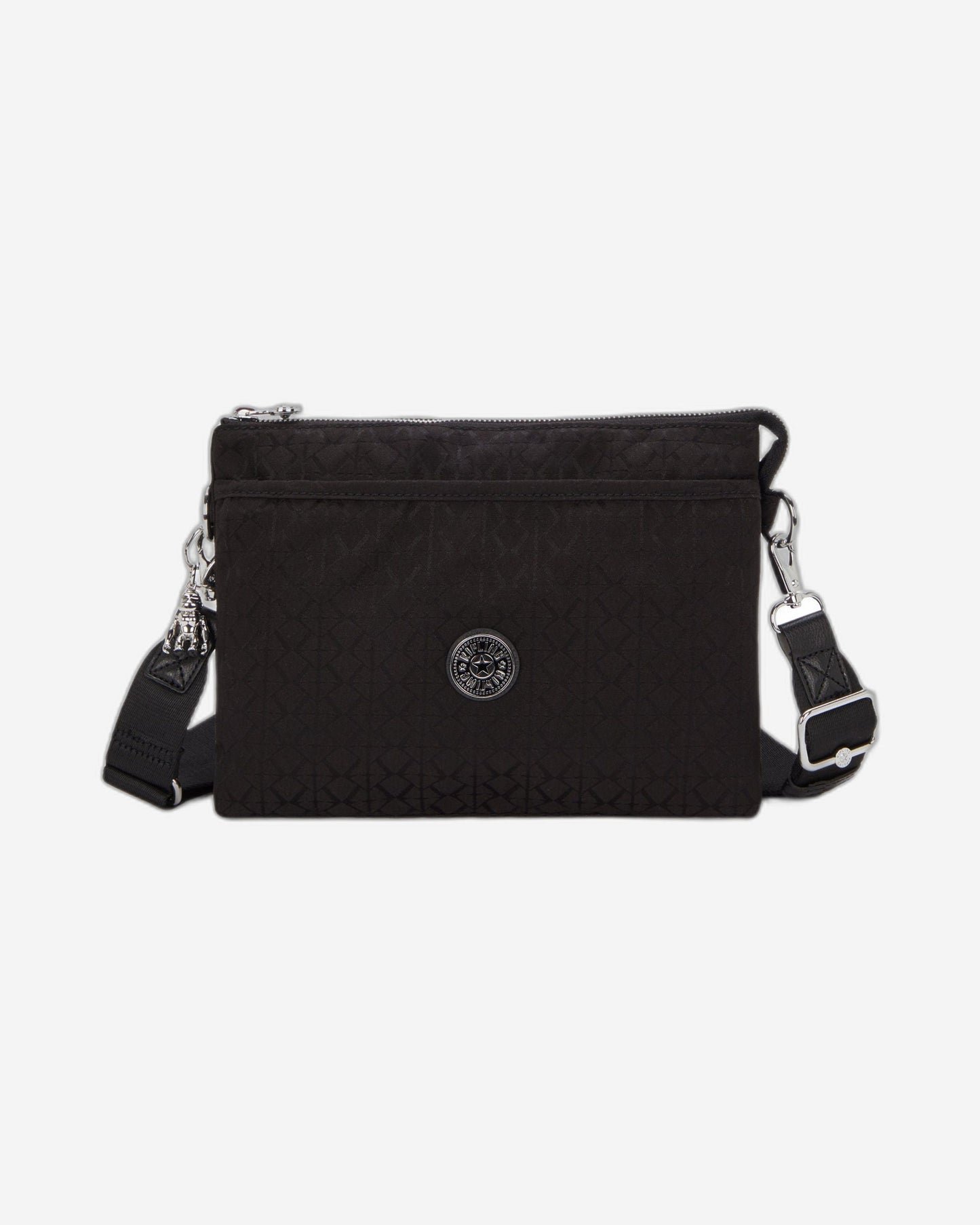 Kipling Riri L Noir Sign Jq حقيبة كروس متوسطة (مع حزام كتف قابل للإزالة) I8044-4NW