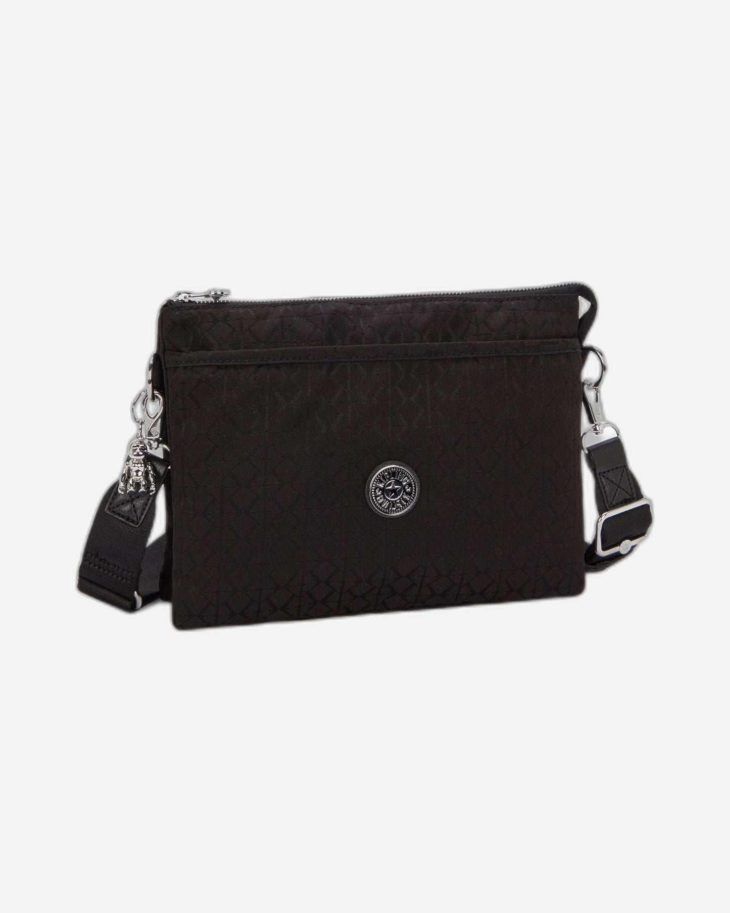 Kipling Riri L Noir Sign Jq حقيبة كروس متوسطة (مع حزام كتف قابل للإزالة) I8044-4NW