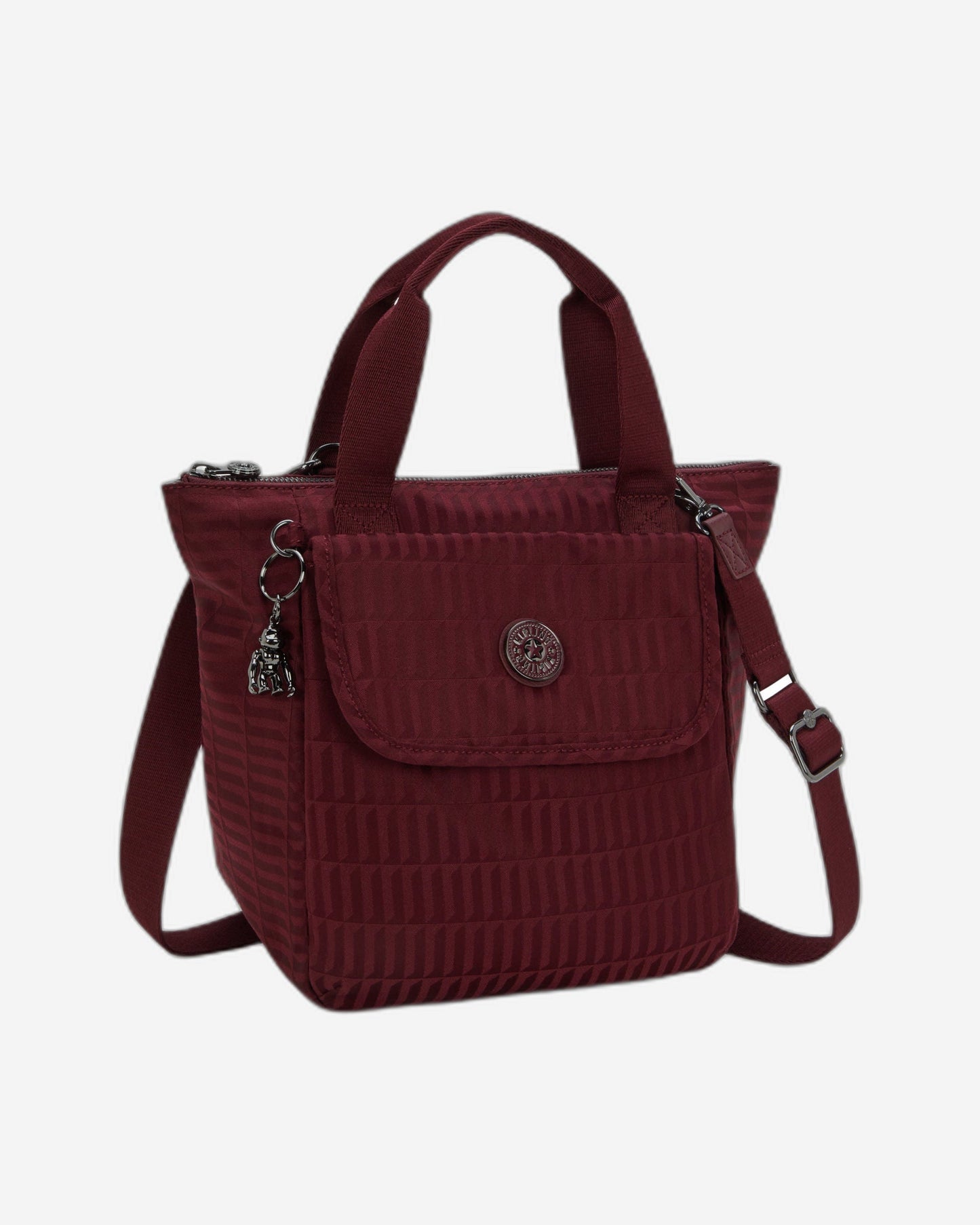 Kipling Awakea Maroon Tile Jq حقيبة غداء متوسطة (مع حزام كتف قابل للإزالة) I8630-9HX