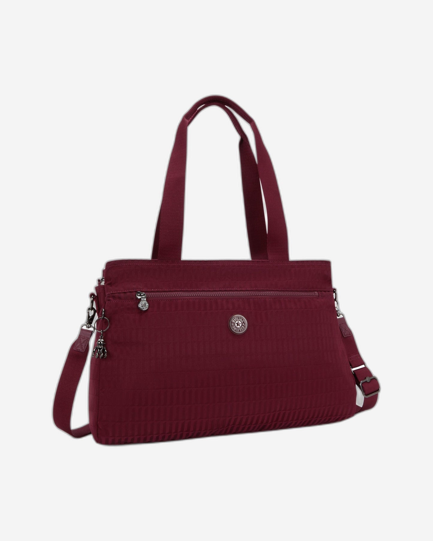 Kipling Elysia Work Maroon Tile Jq حقيبة عمل (مع حزام كتف قابل للإزالة) I8829-9HX