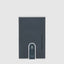 حافظة بطاقات ائتمان Piquadro Black Square بنظام انزلاقي وحماية RFID لمكافحة الاحتيال PP4825B3R/BLU4