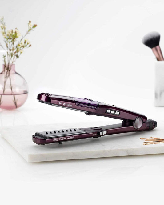 مكواة تمليس الشعر بالبخار BaByliss I-Pro 230 بأسنان لفك التشابك ومشط قابل للسحب ST395SDE