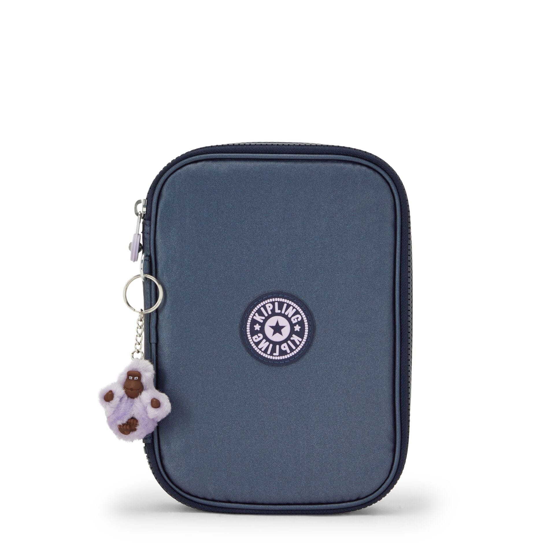 KIPLING-100 Pens-Large pencase holds up to 100 pens-Admiral Bl Metallic-I3624-7SP