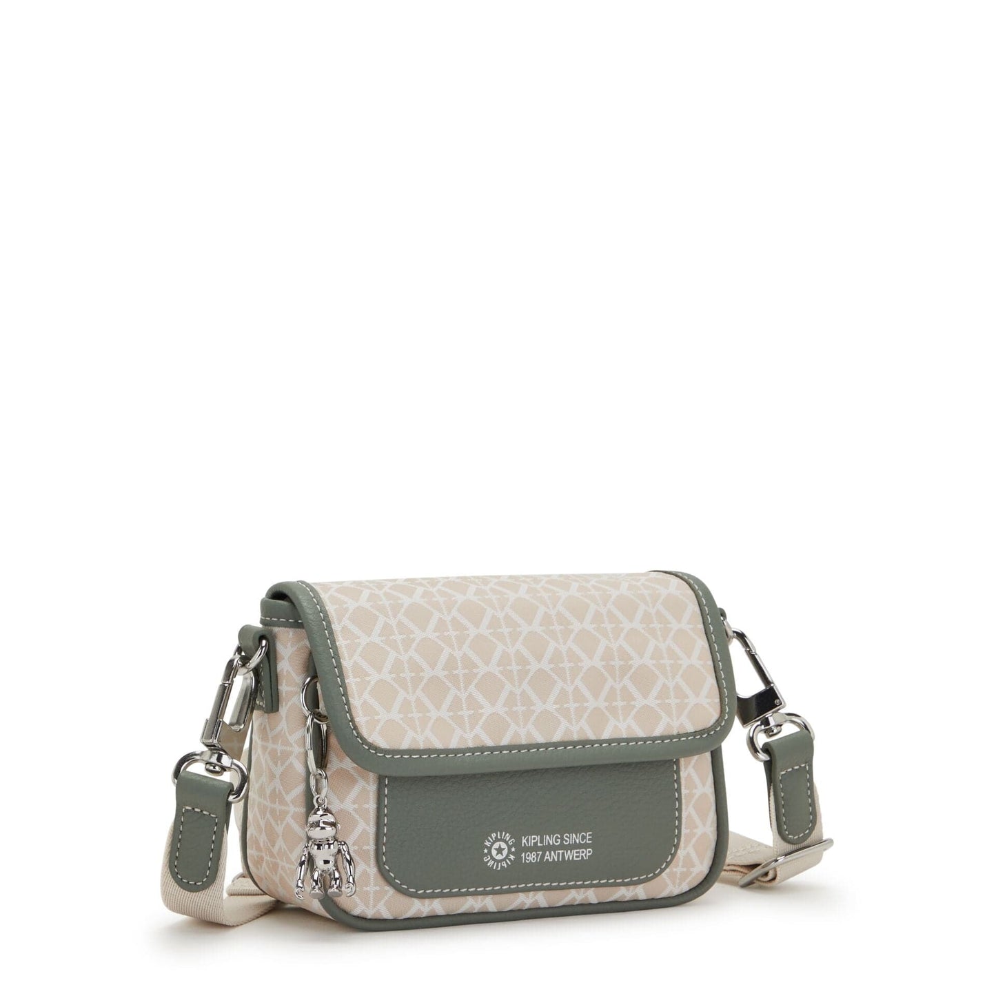 حقيبة كتف Kipling-Inaki S-Small (بحزام كتف قابل للإزالة) - Signature Bge C-I4892-S4B