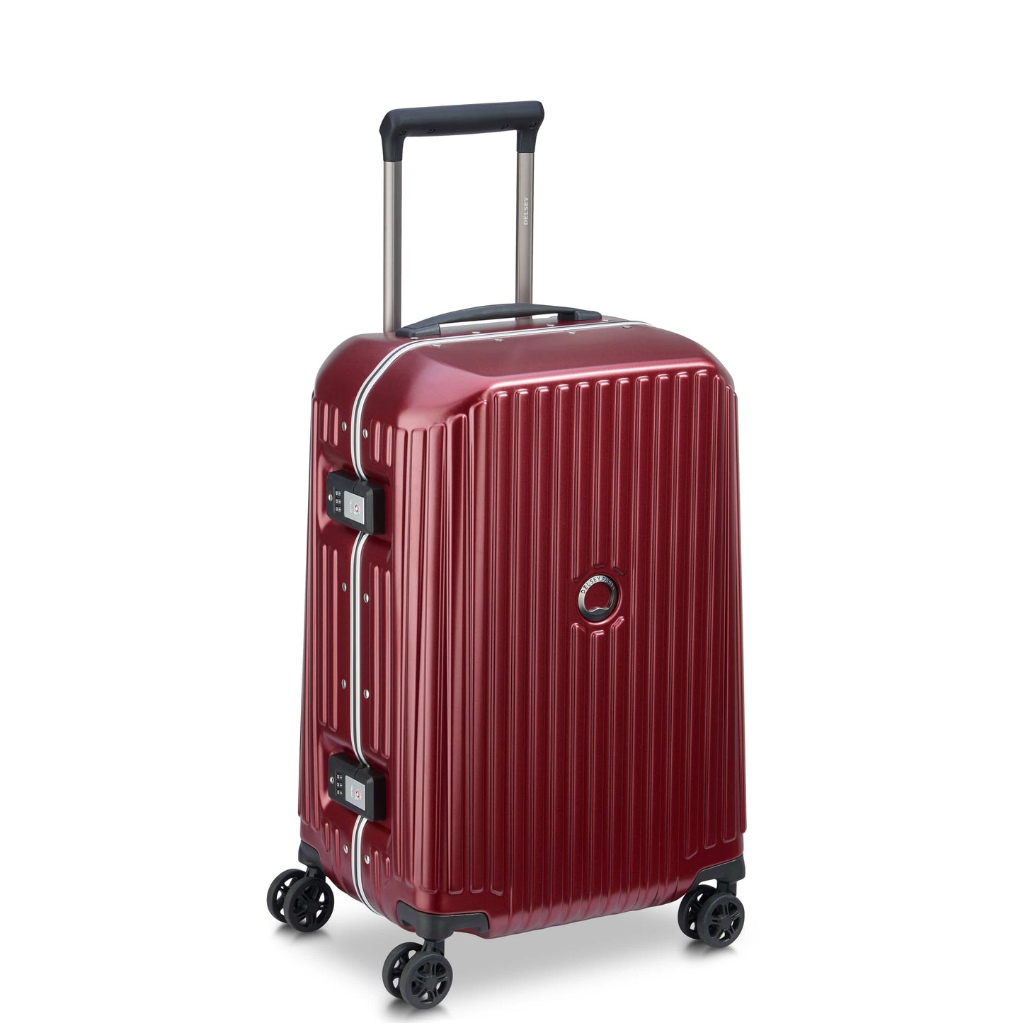 عربة أمتعة Delsey Paris Securitime Frame 55Cm Hardcase 4 Wheel Check-In Luggage Trolley - Red - 00217480104