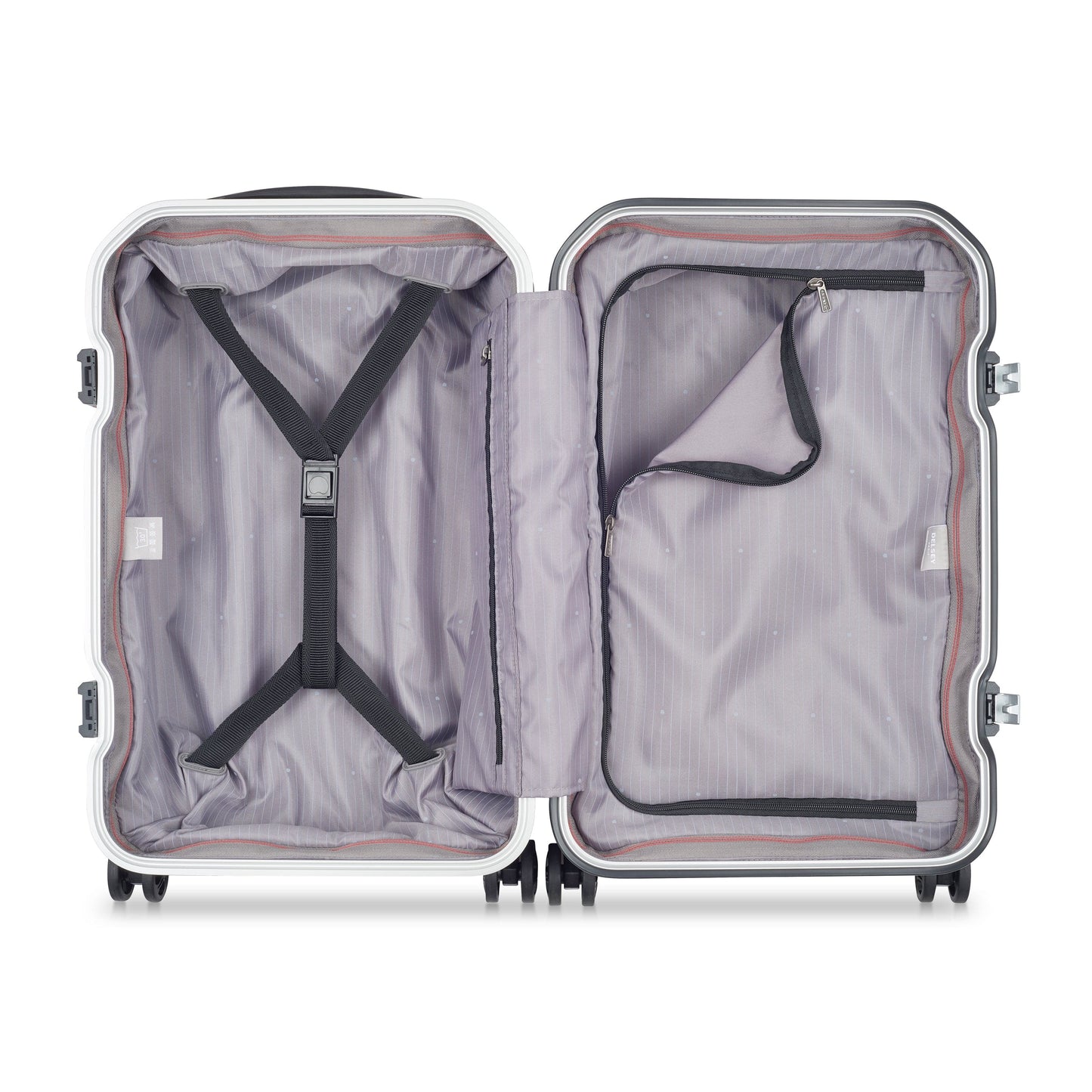 عربة أمتعة Delsey Paris Securitime Frame 55Cm Hardcase 4 Wheel Check-In Luggage Trolley - Red - 00217480104