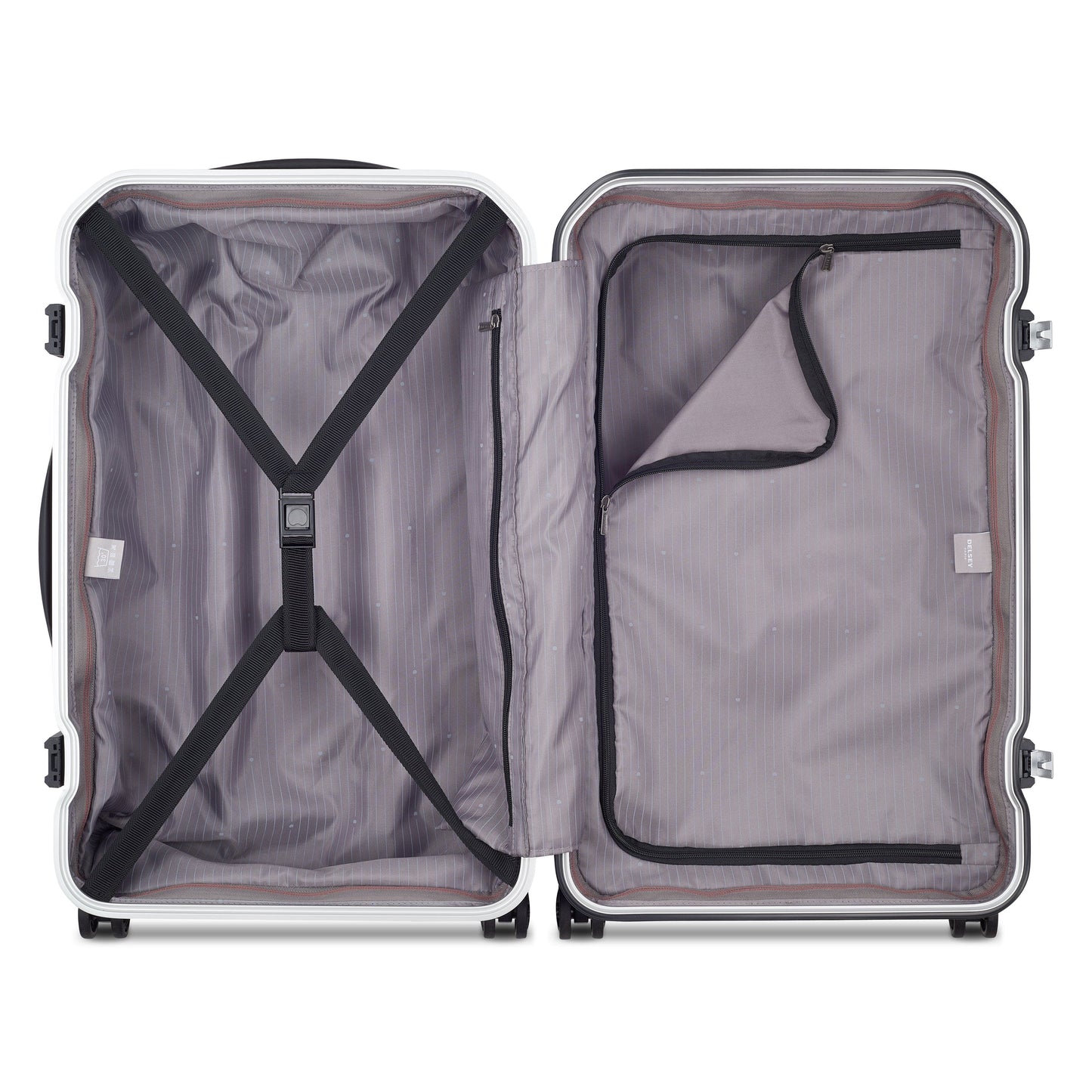 عربة أمتعة Delsey Paris Securitime Frame 68Cm Hardcase 4 Wheel Check-In Luggage Case - أحمر - 00217481104