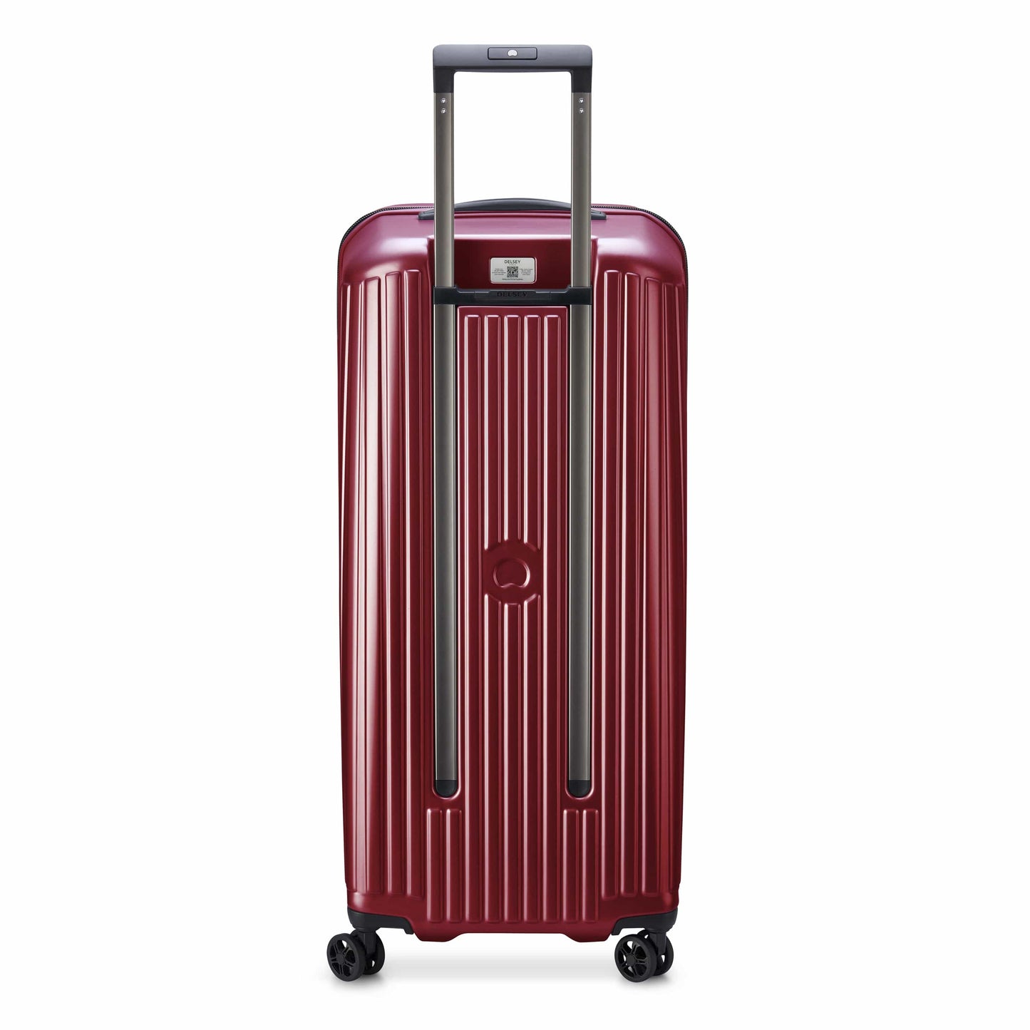 حقيبة سفر Delsey Paris Securitime Trunk 80Cm Hardcase 4 Double Wheels Check-In Luggage Trolley باللون الأحمر - 00217382804