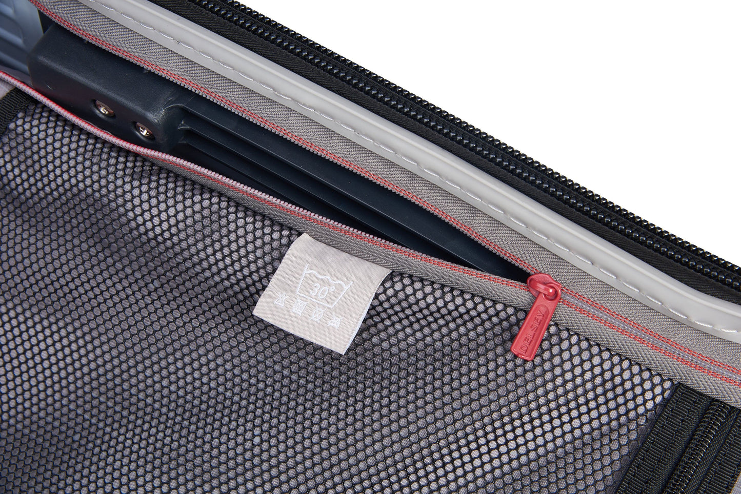 حقيبة سفر Delsey Paris Securitime Trunk 80Cm Hardcase 4 Double Wheels Check-In Luggage Trolley Silver - 00217382811