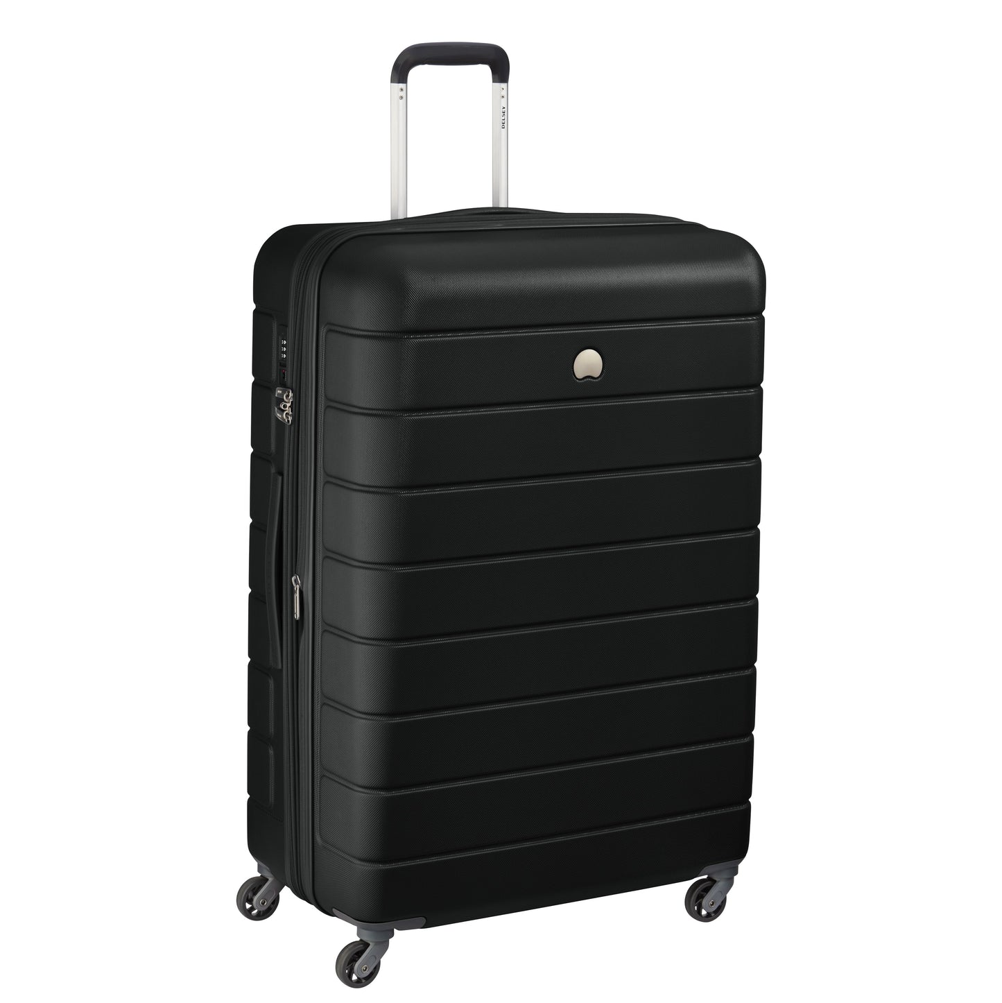 Delsey Lagos 88cm Hardcase Expandable 4 Double Wheel Cabin Luggage Trolley Case Black - 00387083000W9