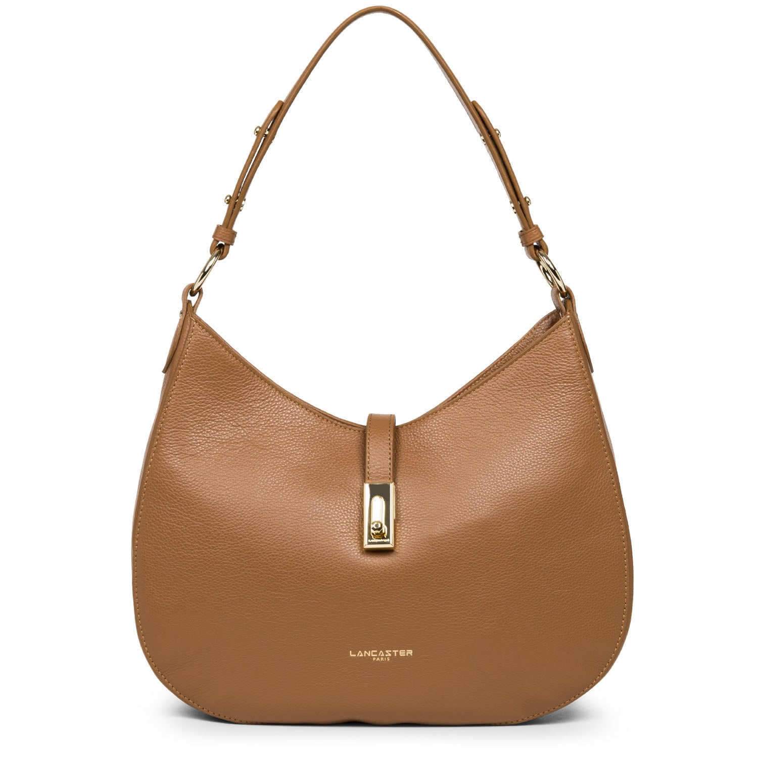LANCASTER MILANO LARGE SHOULDER BAG CAMEL