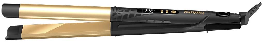 Babyliss St440Sde، مكواة فرد الشعر السيراميكية الذهبية مقاس 25 مم، 3 درجات حرارة، ذهبي،