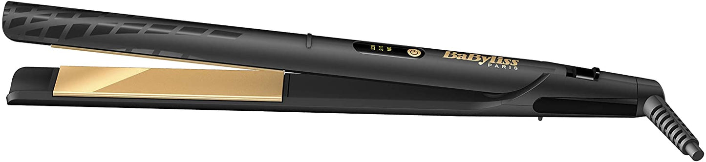 مكواة فرد الشعر Babyliss Babst420Sde، 3 درجات حرارة LED، 24 مم - ذهبي