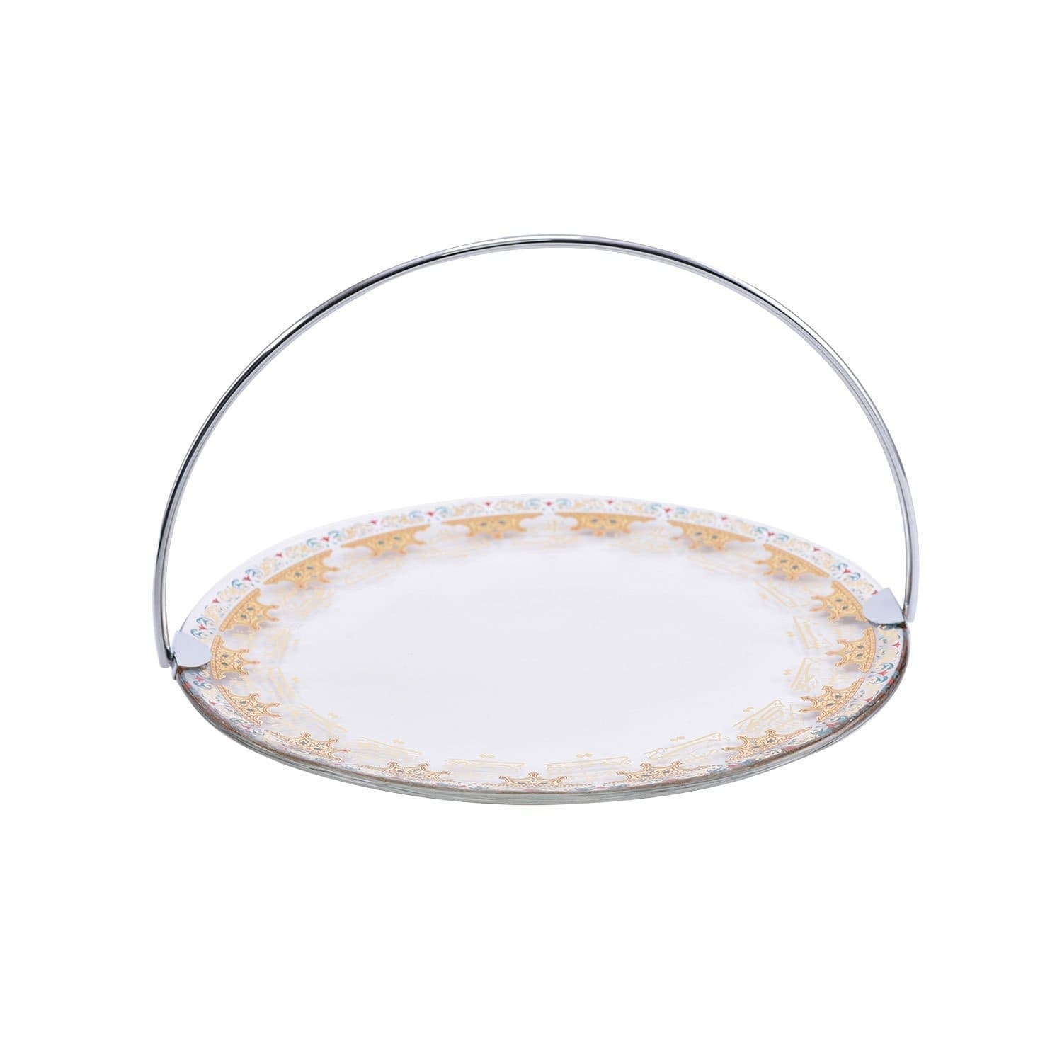 DIMLAJ SUROOR GLASS BASKET GOLD - 46603