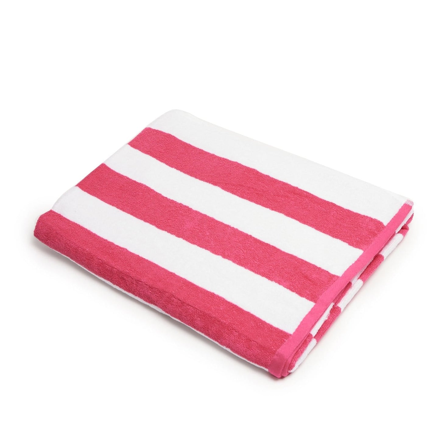 CABANA STRIPE BEACH TOWEL 40X70CM HOT PINK - SEC133HPK