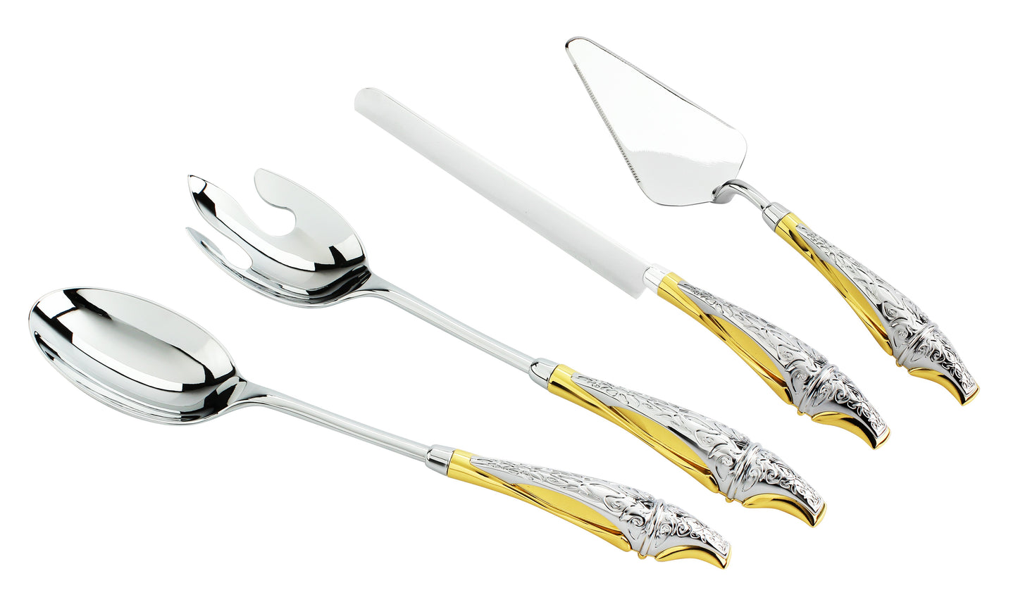 REGENT MALAIKA 4 PC CAKE & SALAD SERVERS SET - C13044C