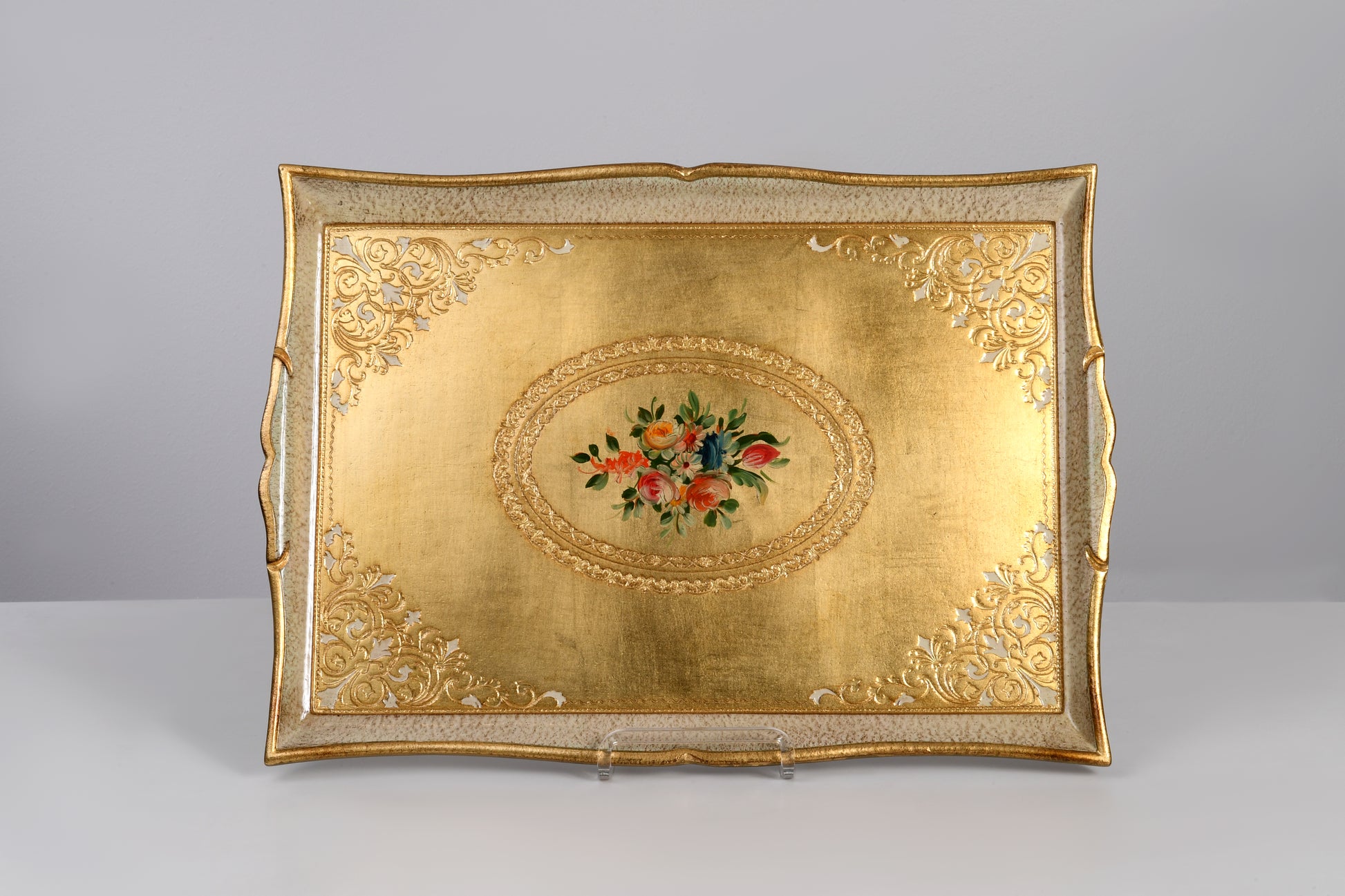 BAGNESI ORO AVORIO RECT. TRAY 4 37X53CM