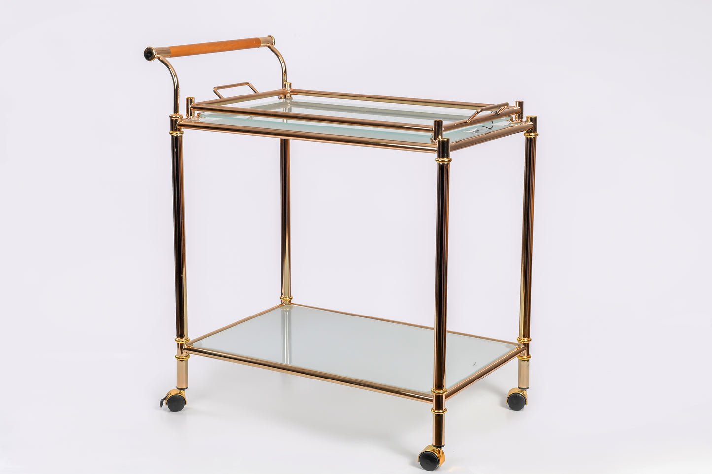 BA METAL GOLD W/5MM FROST GLS RECT TROLLEY 4225