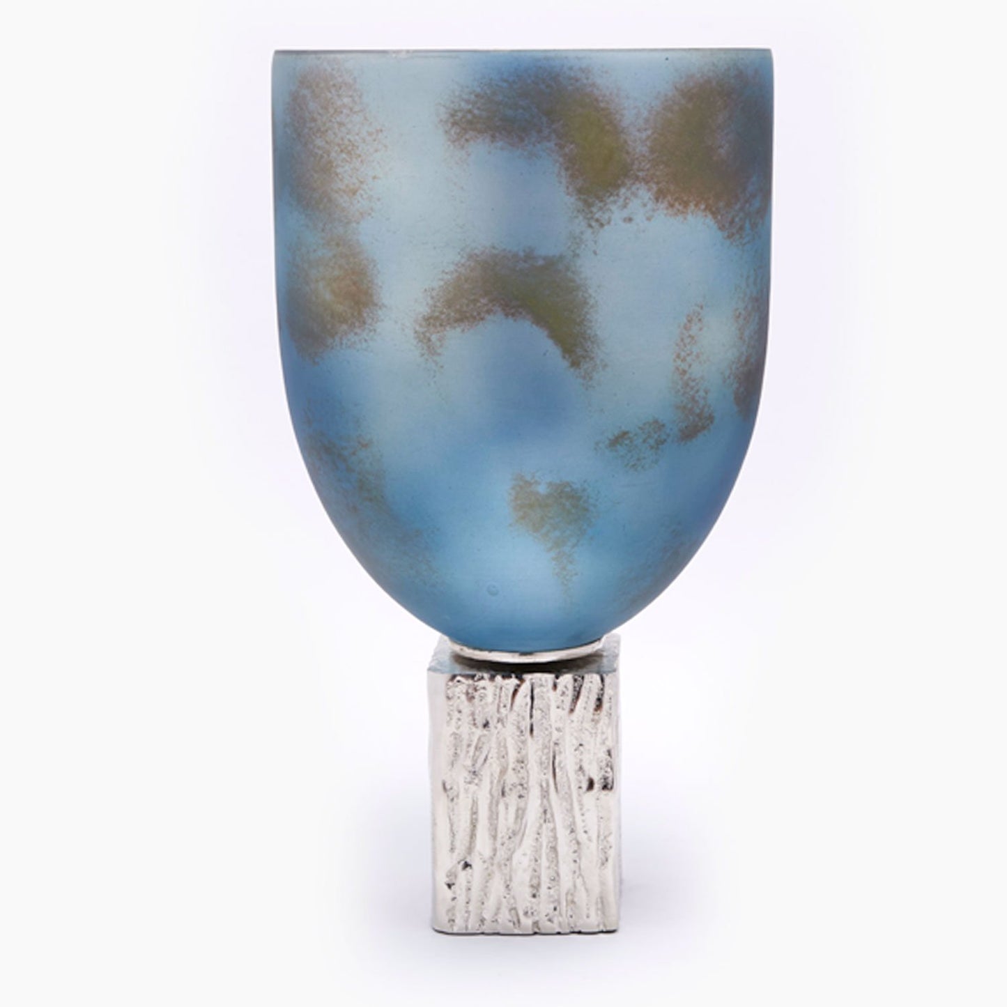 PANACHE DECO VASE WITH ALUMINUM BASE 16.25 INCH - 30088