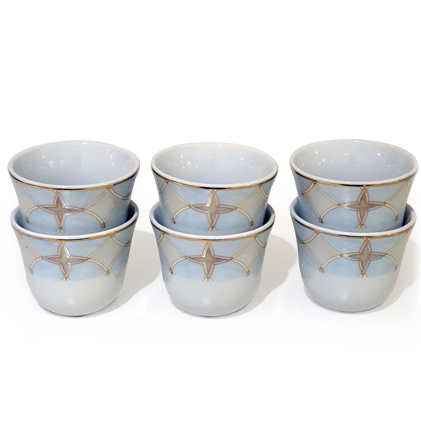 KAROLINA BALAYA BLUE/BEIGE 6PC MOCCA CUP
