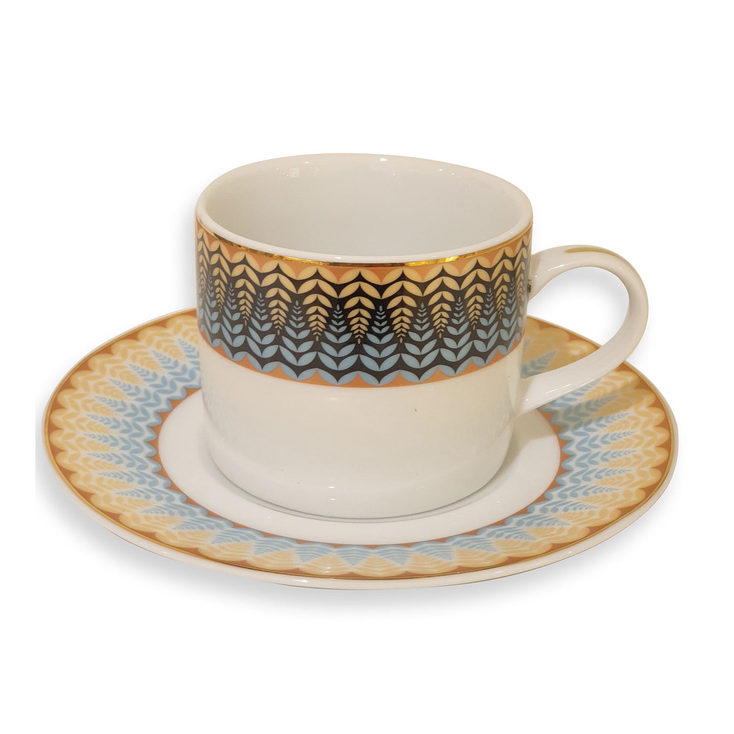 DANKOTUWA ELSA GOLD 6+6 TEA CUP & SAUCER - ELSAGOLD-