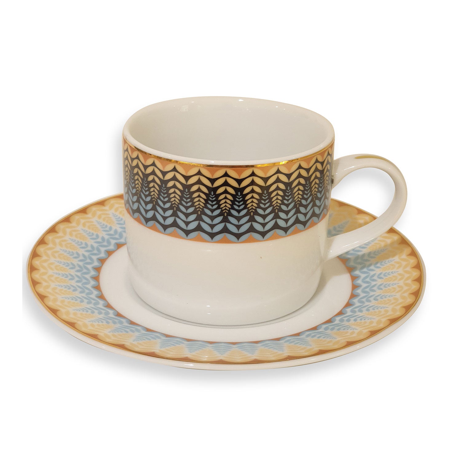 DANKOTUWA ELSA GOLD 6+6 TEA CUP & SAUCER - ELSAGOLD-