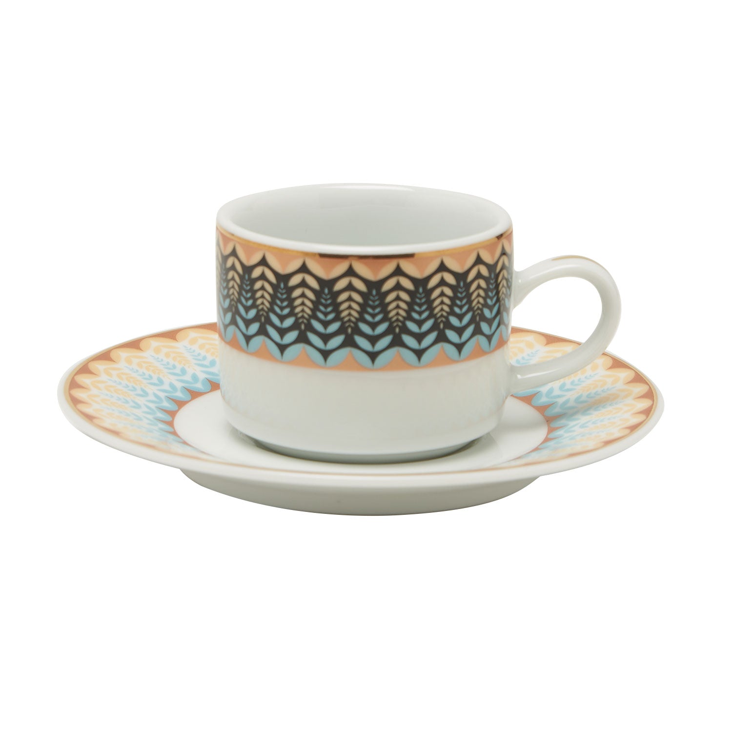 DANKOTUWA ELSA GOLD 6+6 COFFEE CUP AND SAUCER